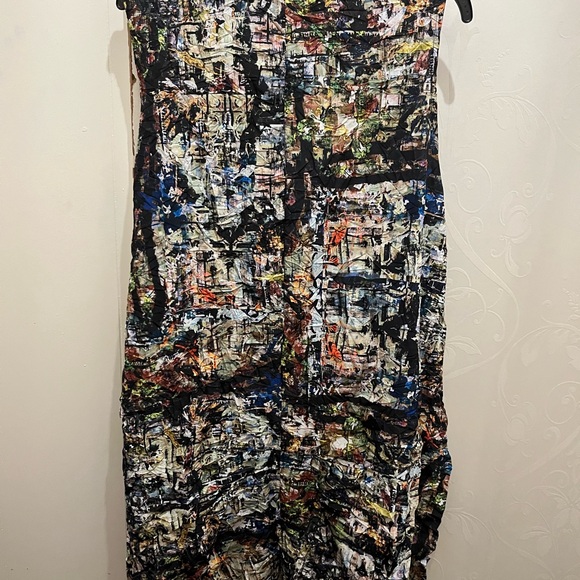 Multicolor Abstract Print Women's Dress - Picture 3 of 6